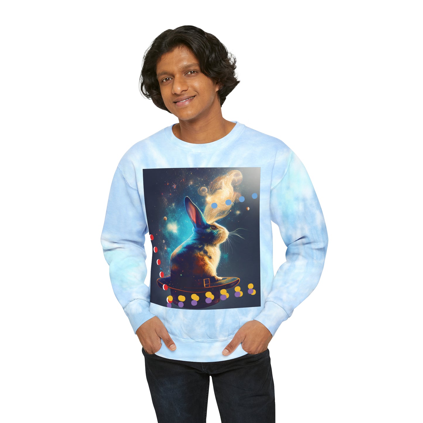 Unisex Tie-Dye Magic Bunny Sweatshirt