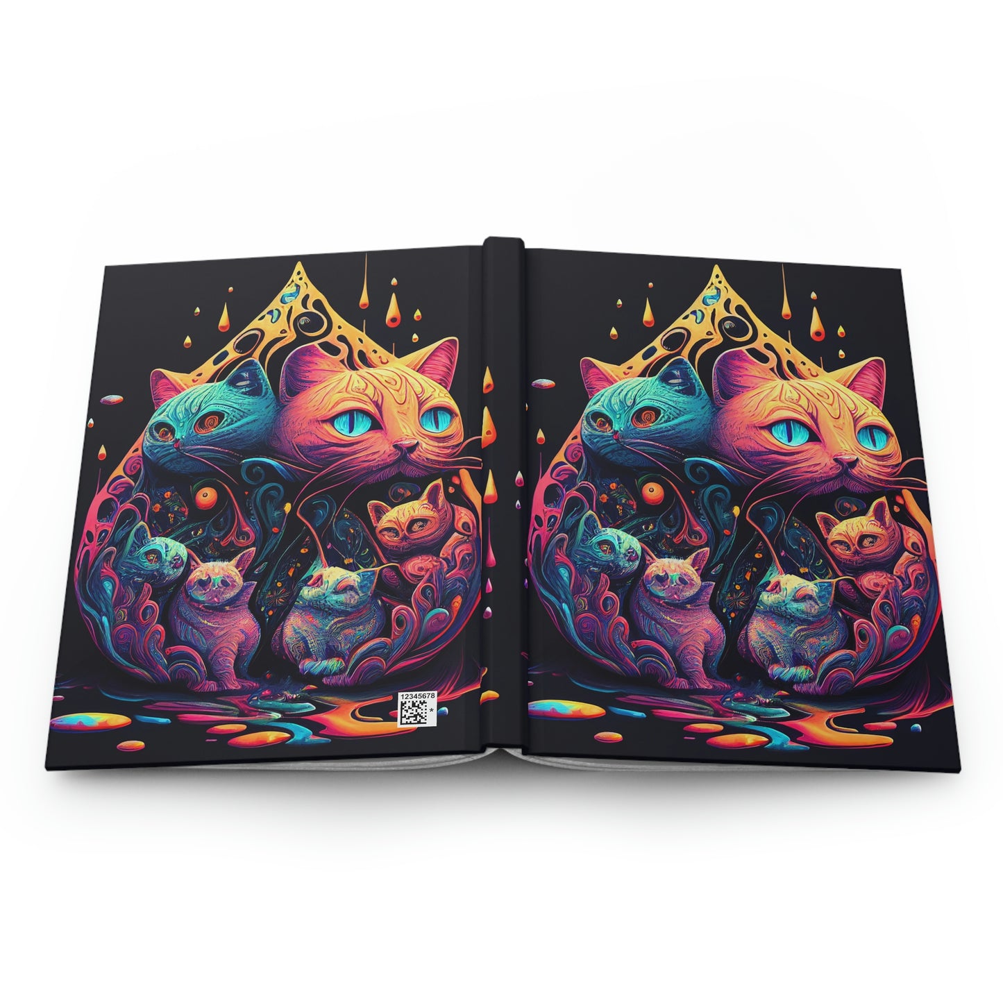 Psychedelic Cats Hardcover Journal