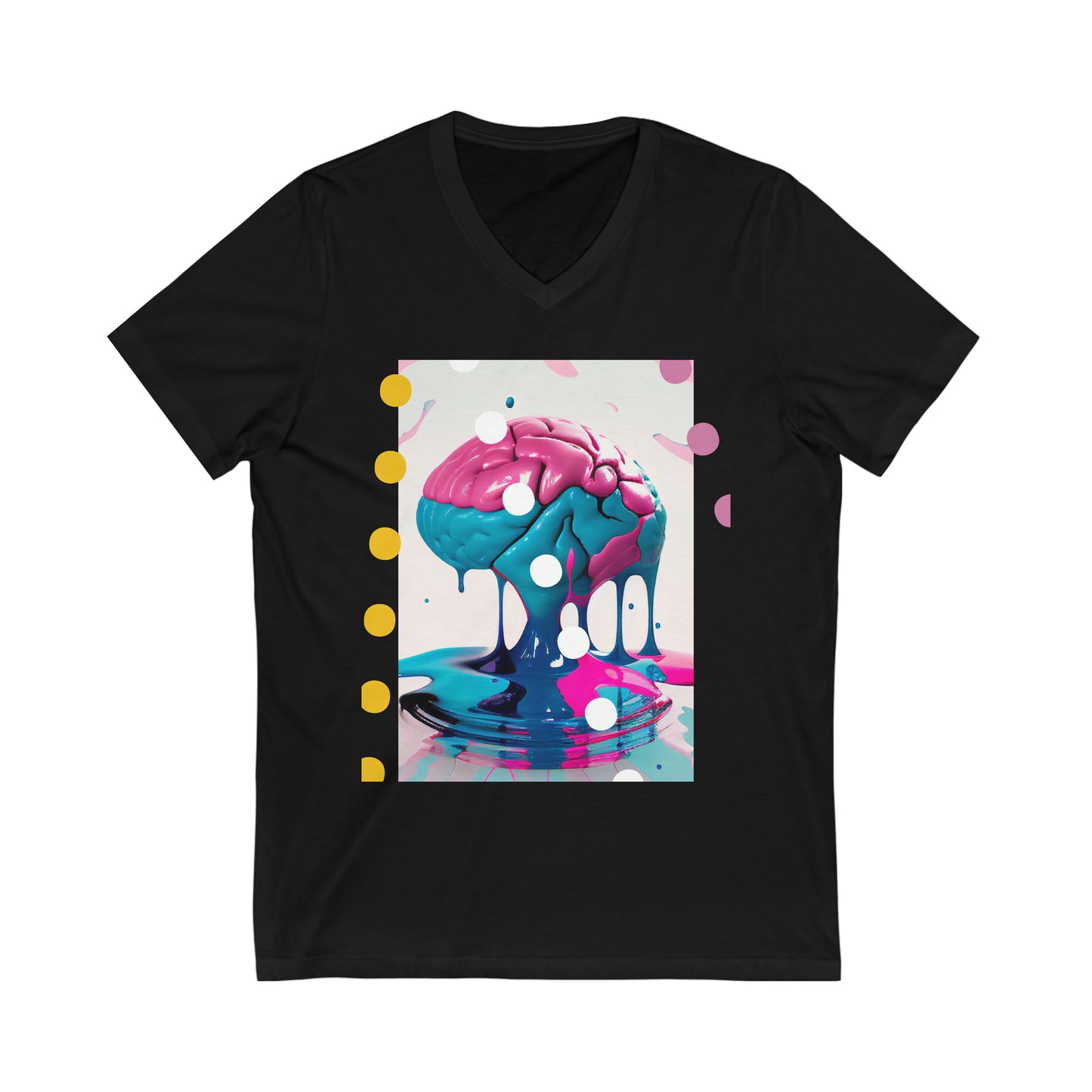 Brain Melt Short Sleeve V-Neck Tee