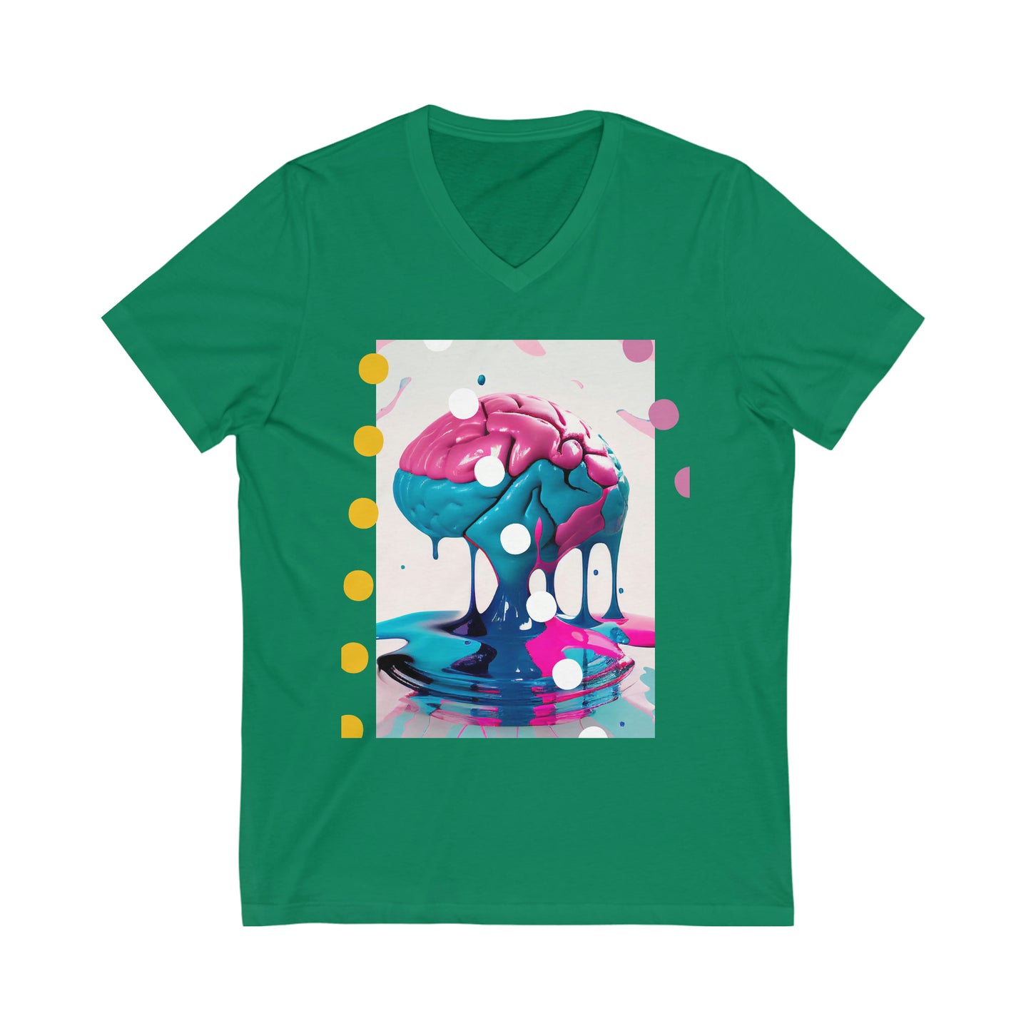 Brain Melt Short Sleeve V-Neck Tee