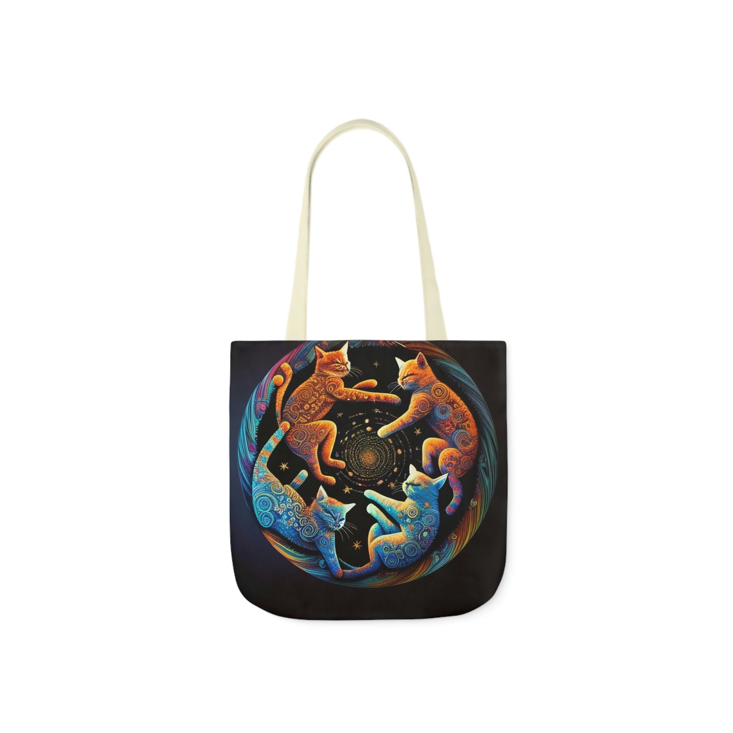 Circling Cats Canvas Tote Bag