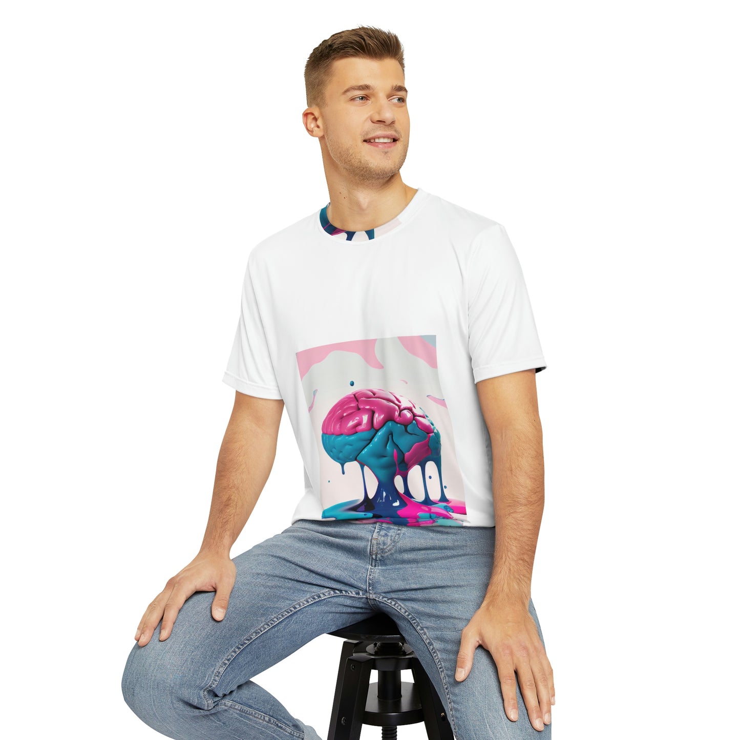Brain Melt Men's Polyester Tee