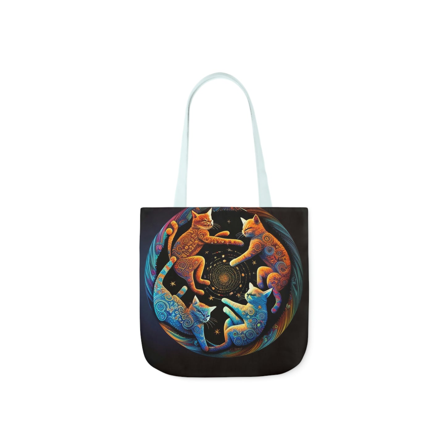 Circling Cats Canvas Tote Bag