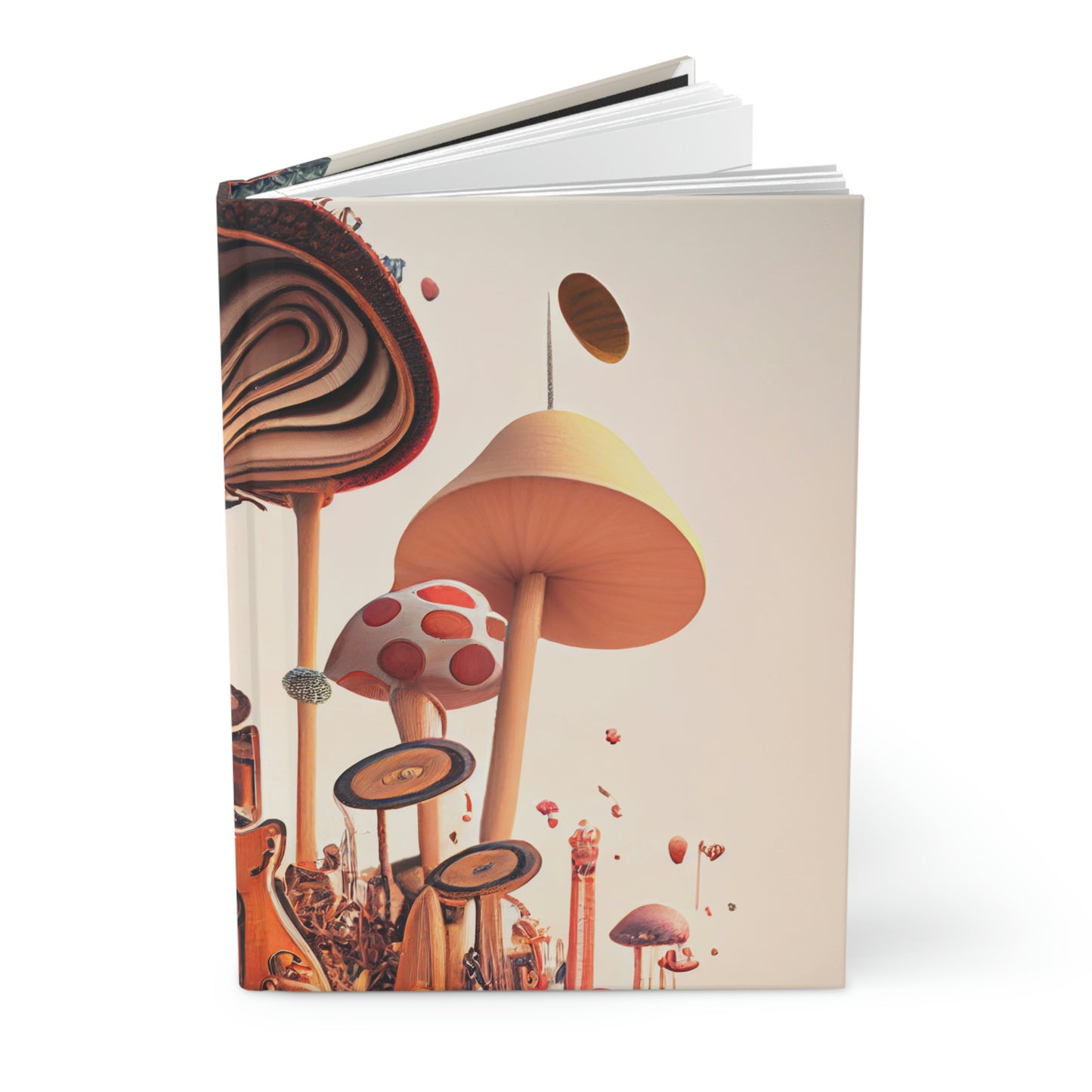 Guitar Mushroom Hardcover Journal