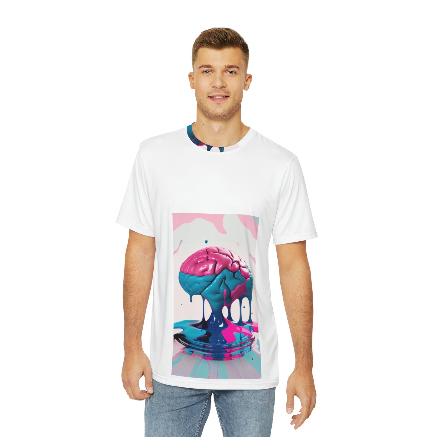 Brain Melt Men's Polyester Tee