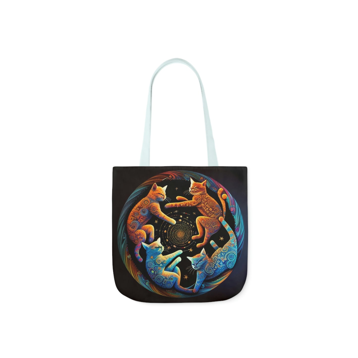 Circling Cats Canvas Tote Bag