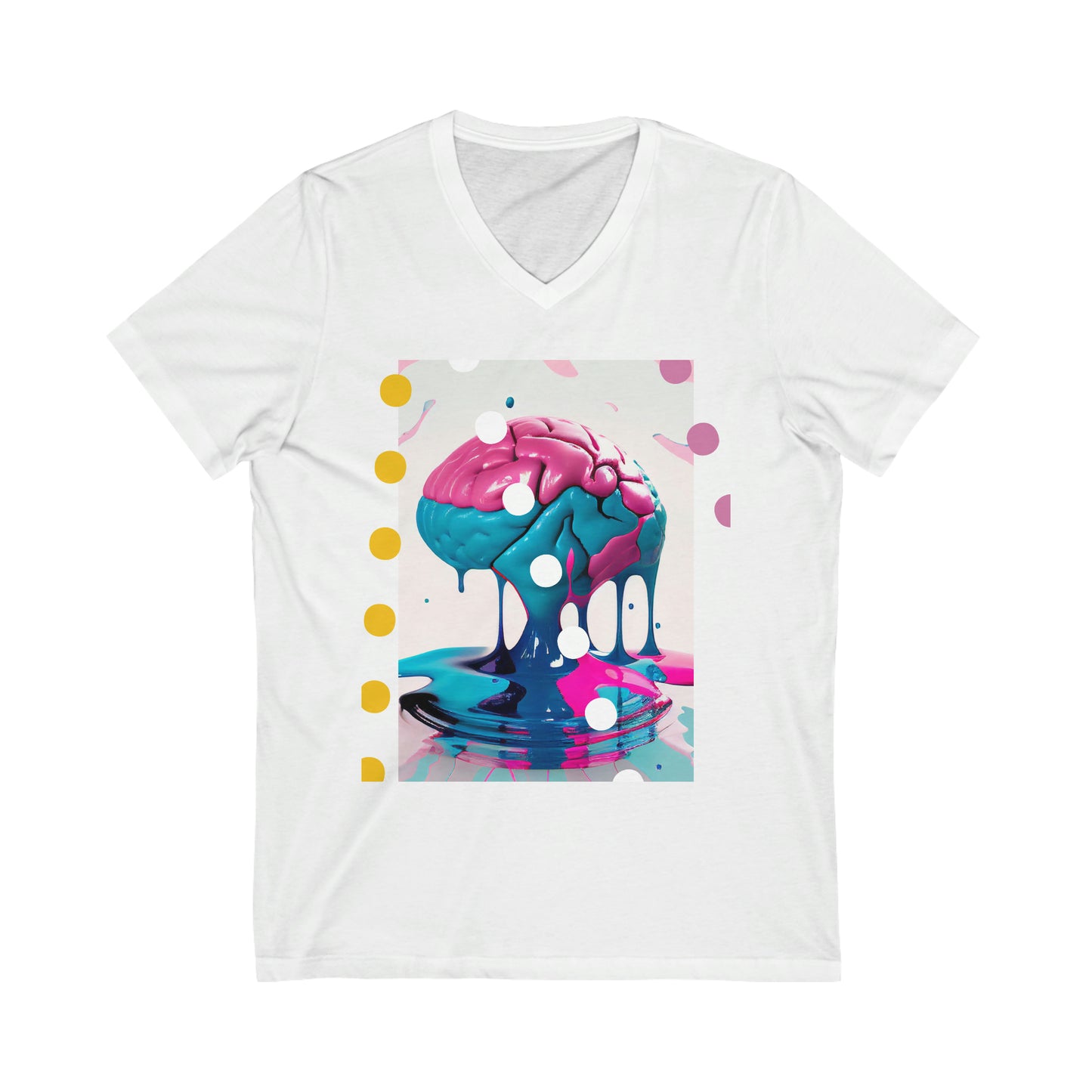 Brain Melt Short Sleeve V-Neck Tee