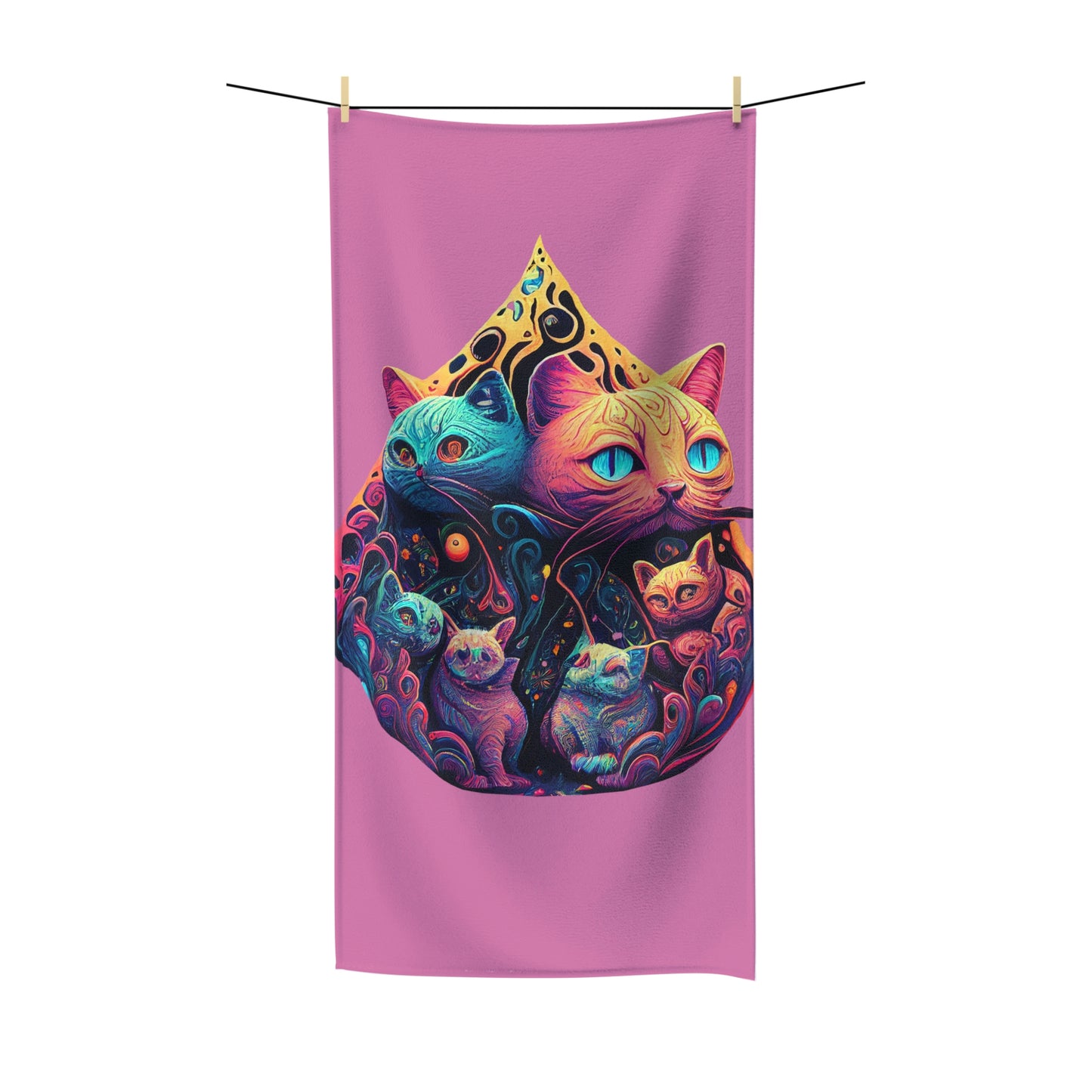 Pink Cat Towel