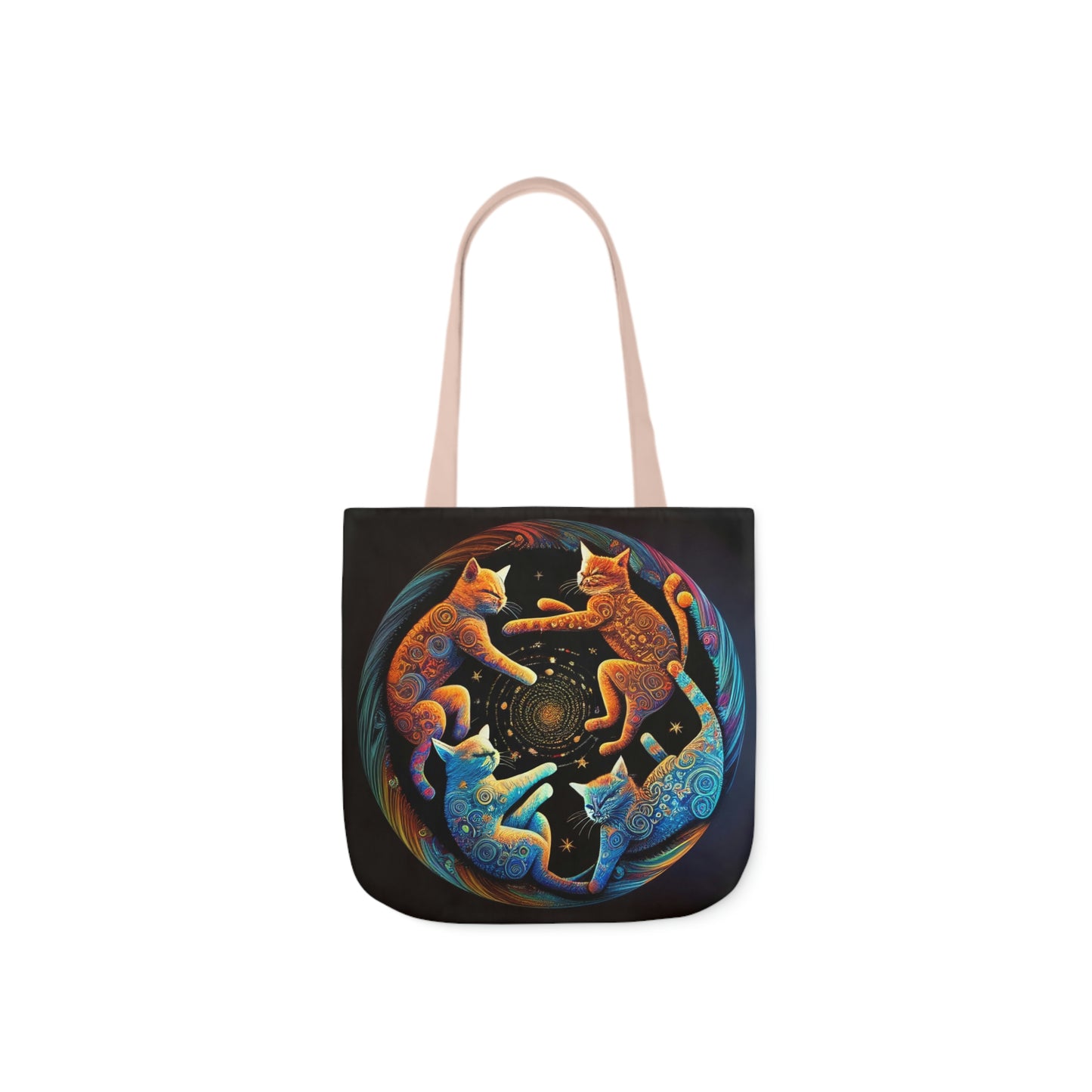 Circling Cats Canvas Tote Bag