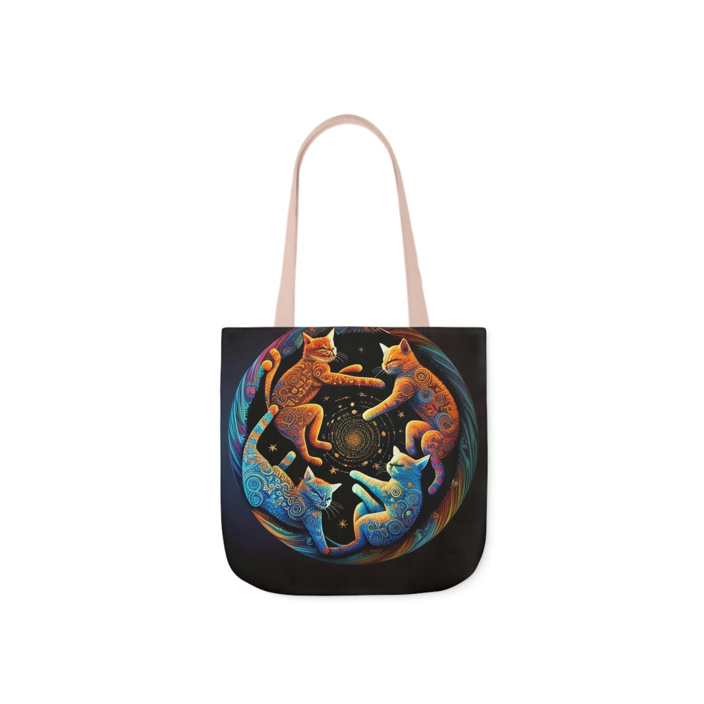 Circling Cats Canvas Tote Bag
