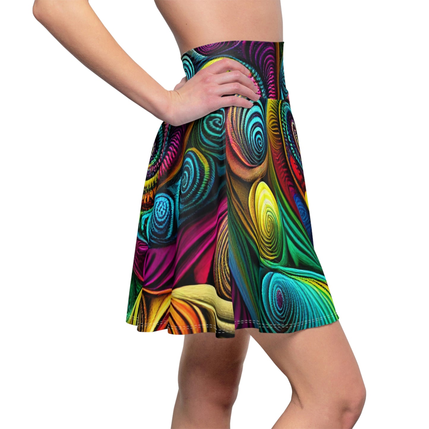 Psychedelic Swirl Women's Skater Skirt