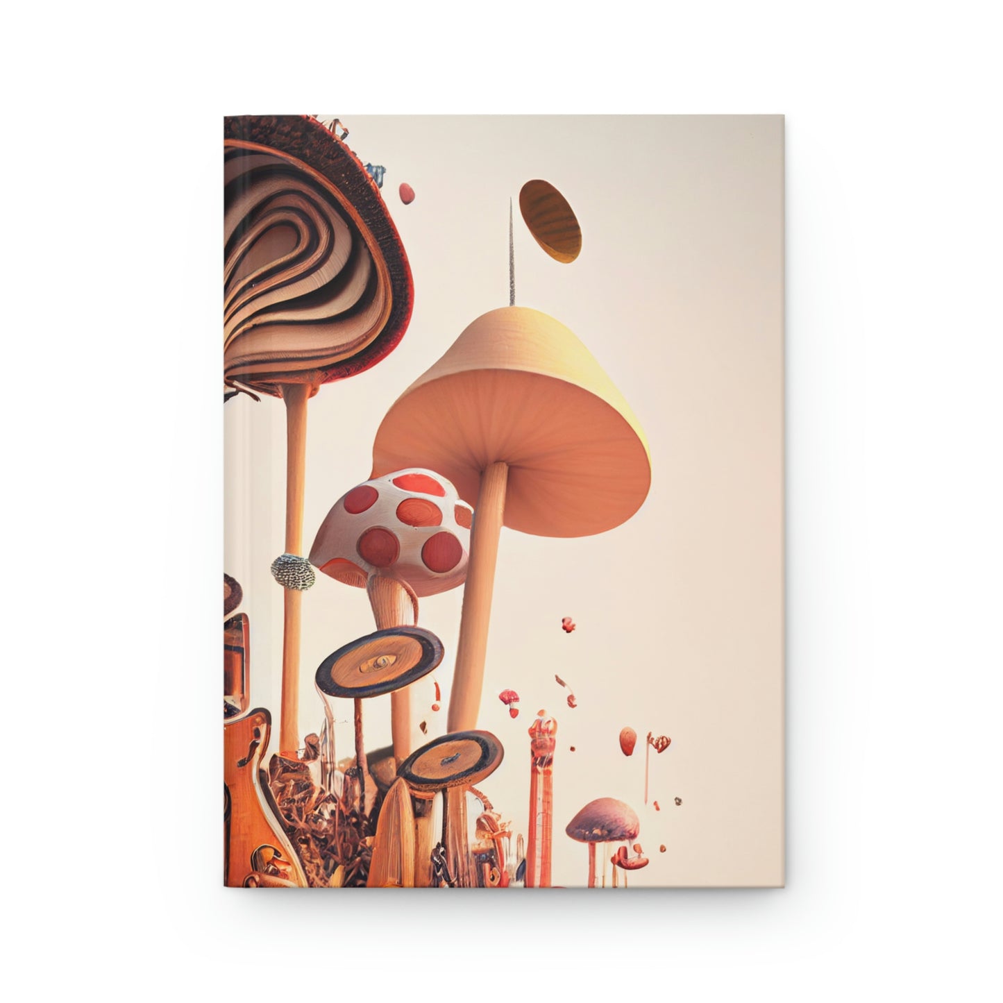 Guitar Mushroom Hardcover Journal