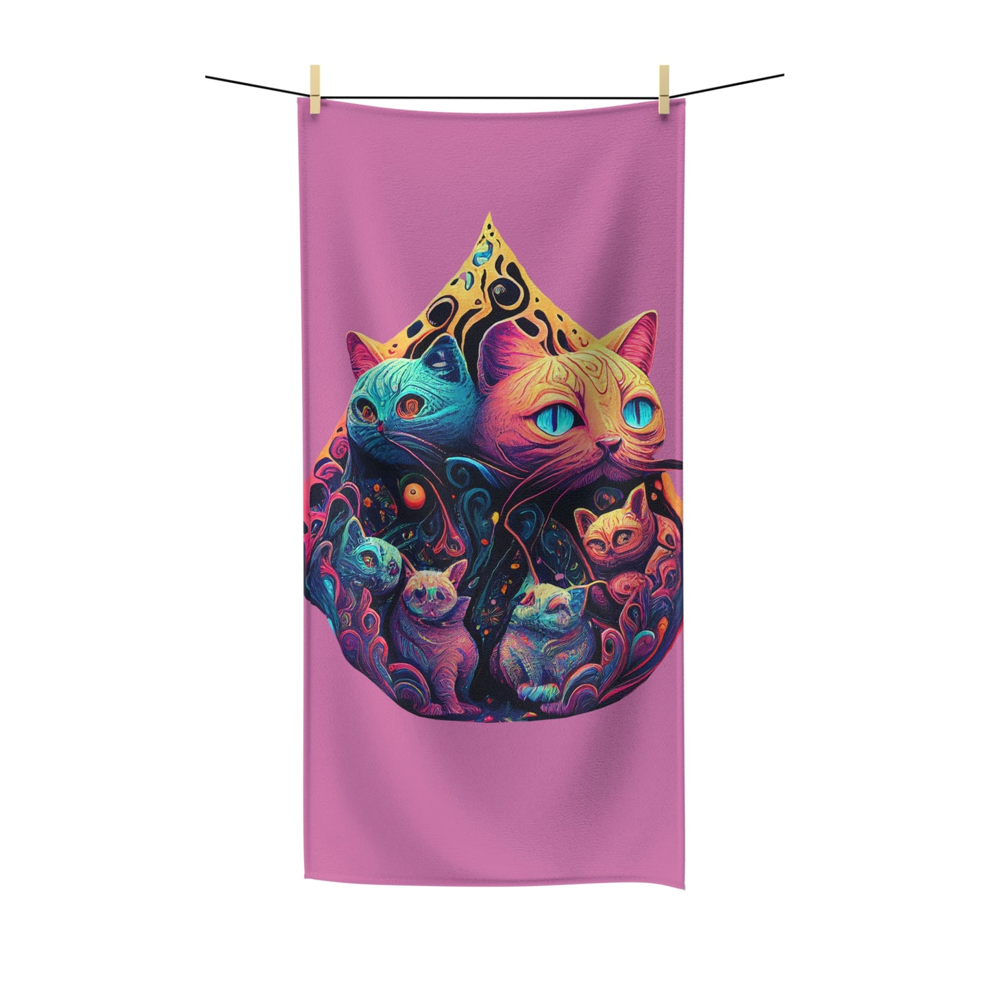 Pink Cat Towel