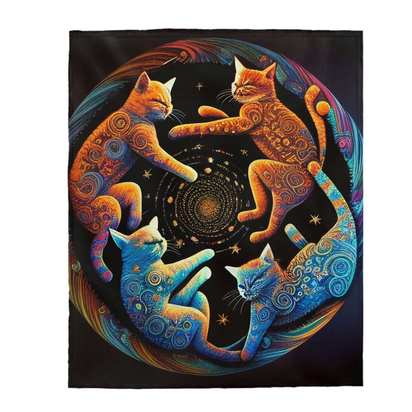 Cat Circle Plush Blanket