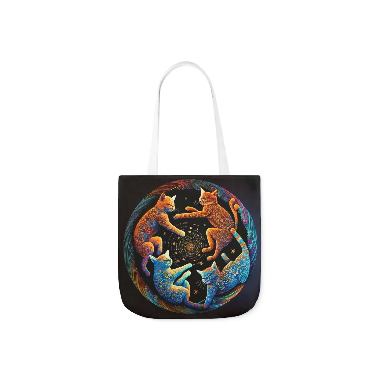 Circling Cats Canvas Tote Bag