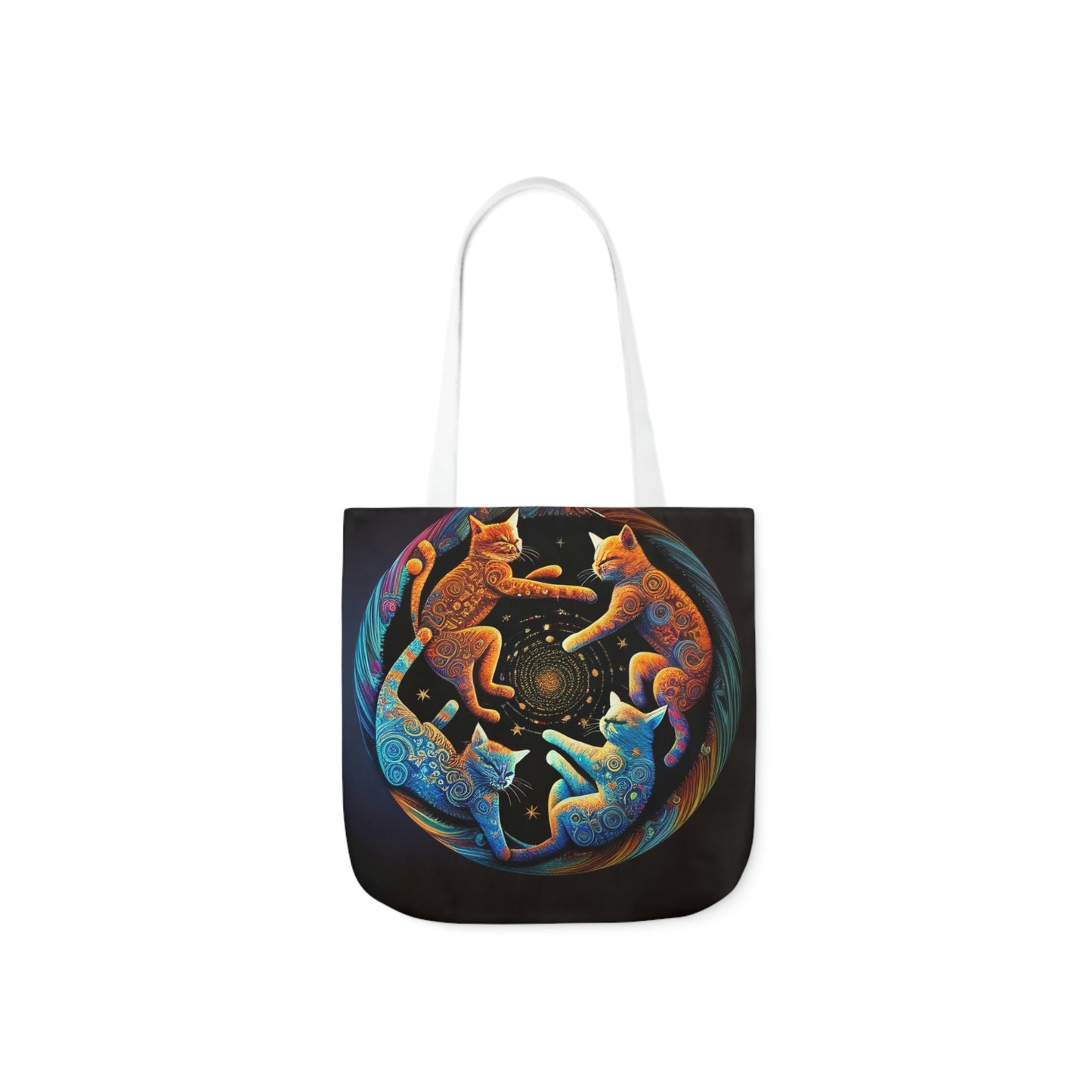 Circling Cats Canvas Tote Bag