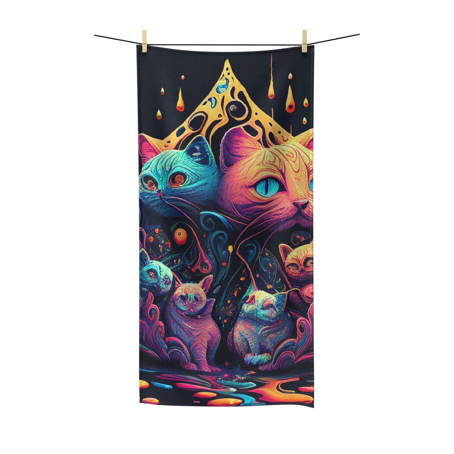 Trippy Cat Towel