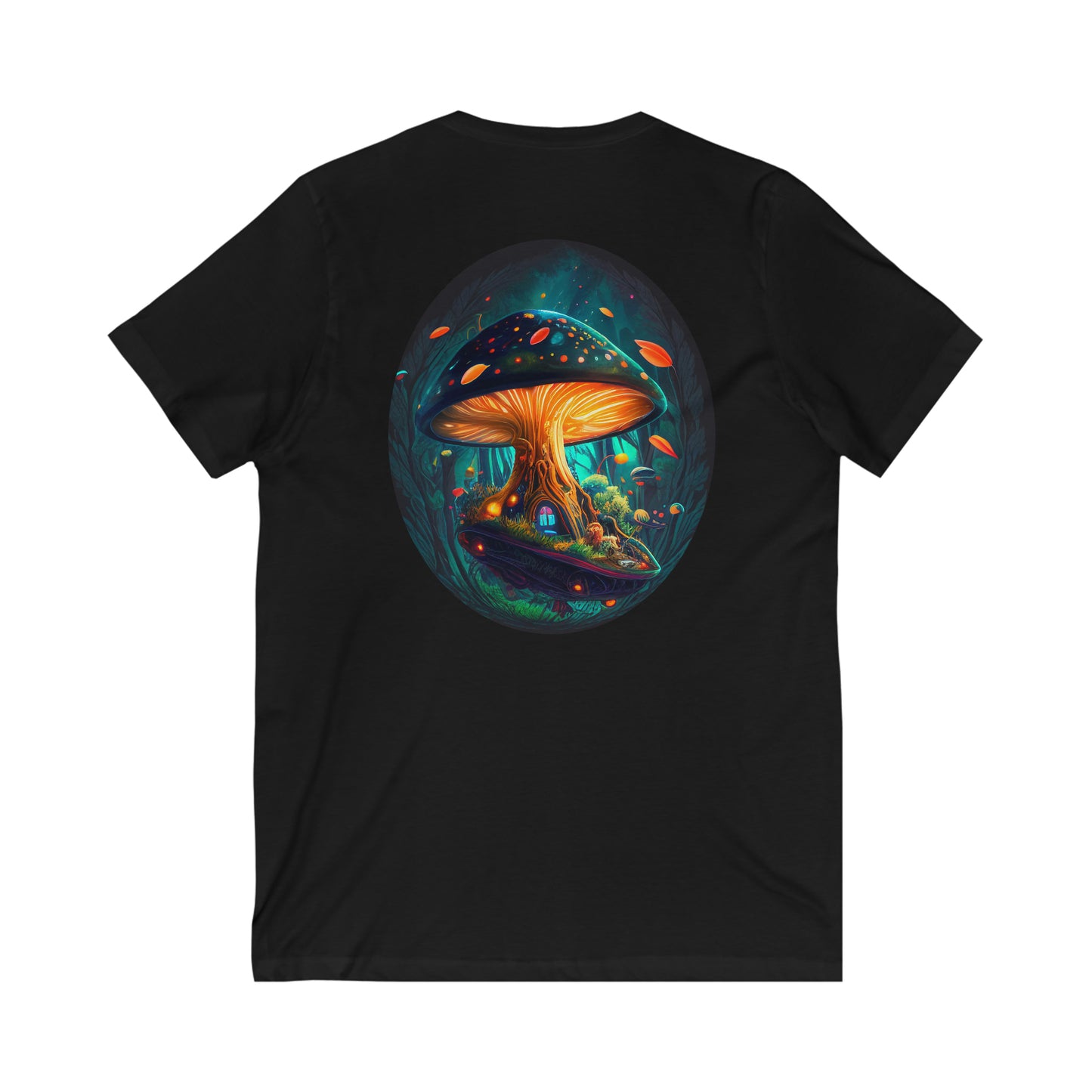 Mushroom Short Sleeve V-Neck Tee