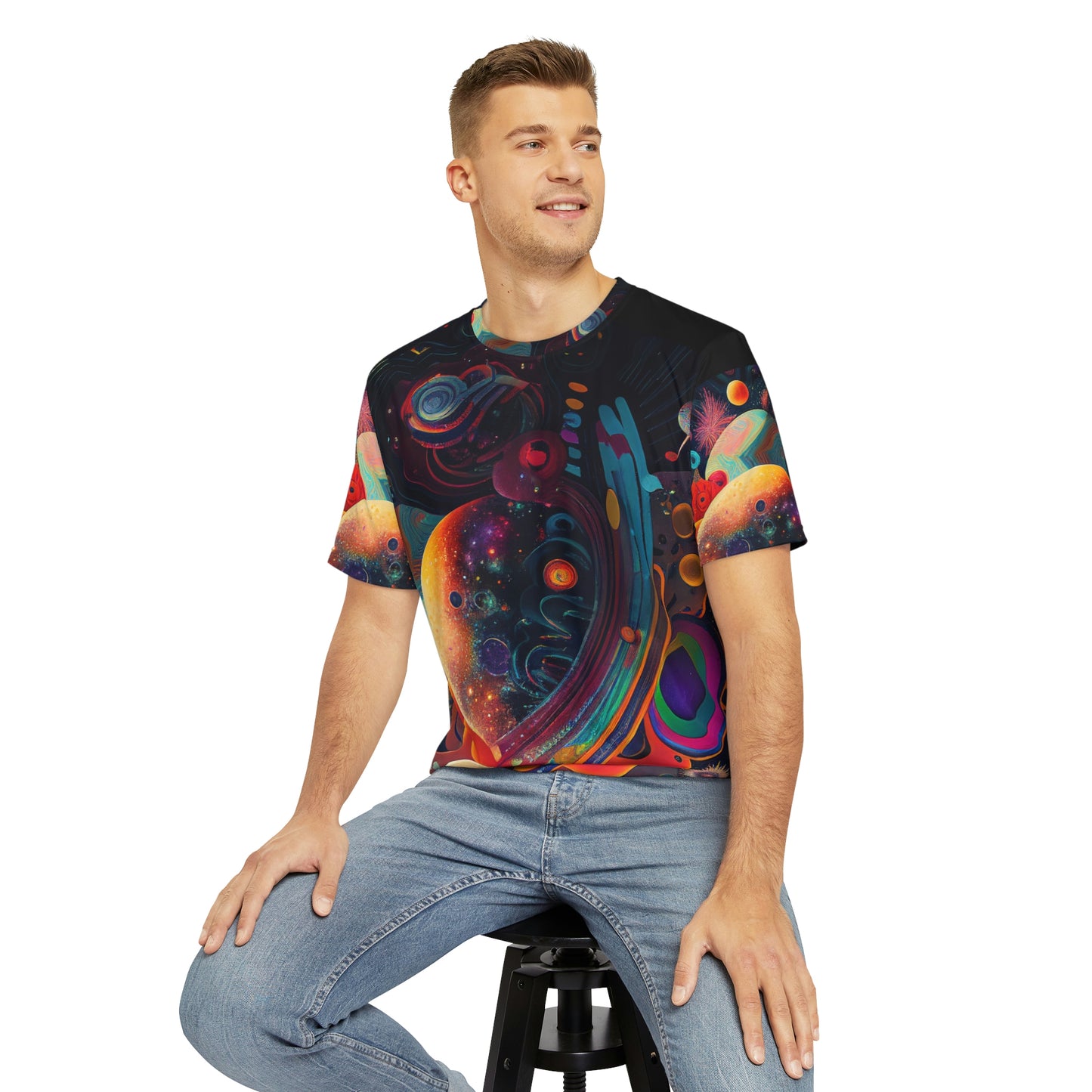 Spaced Out Men's Polyester Tee