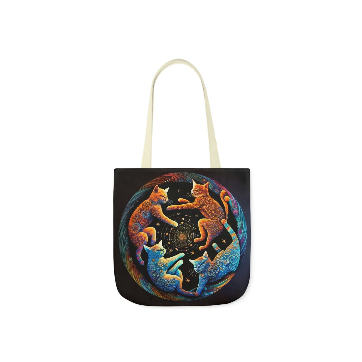 Circling Cats Canvas Tote Bag