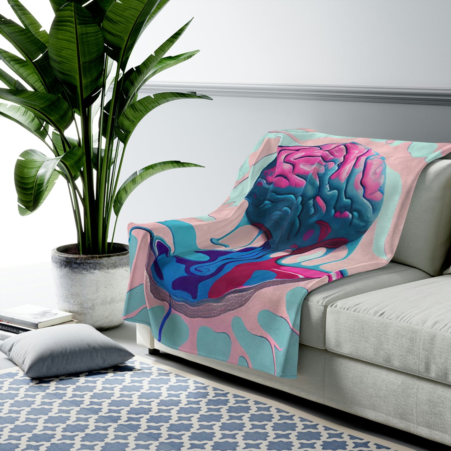 Brain Melt Plush Blanket