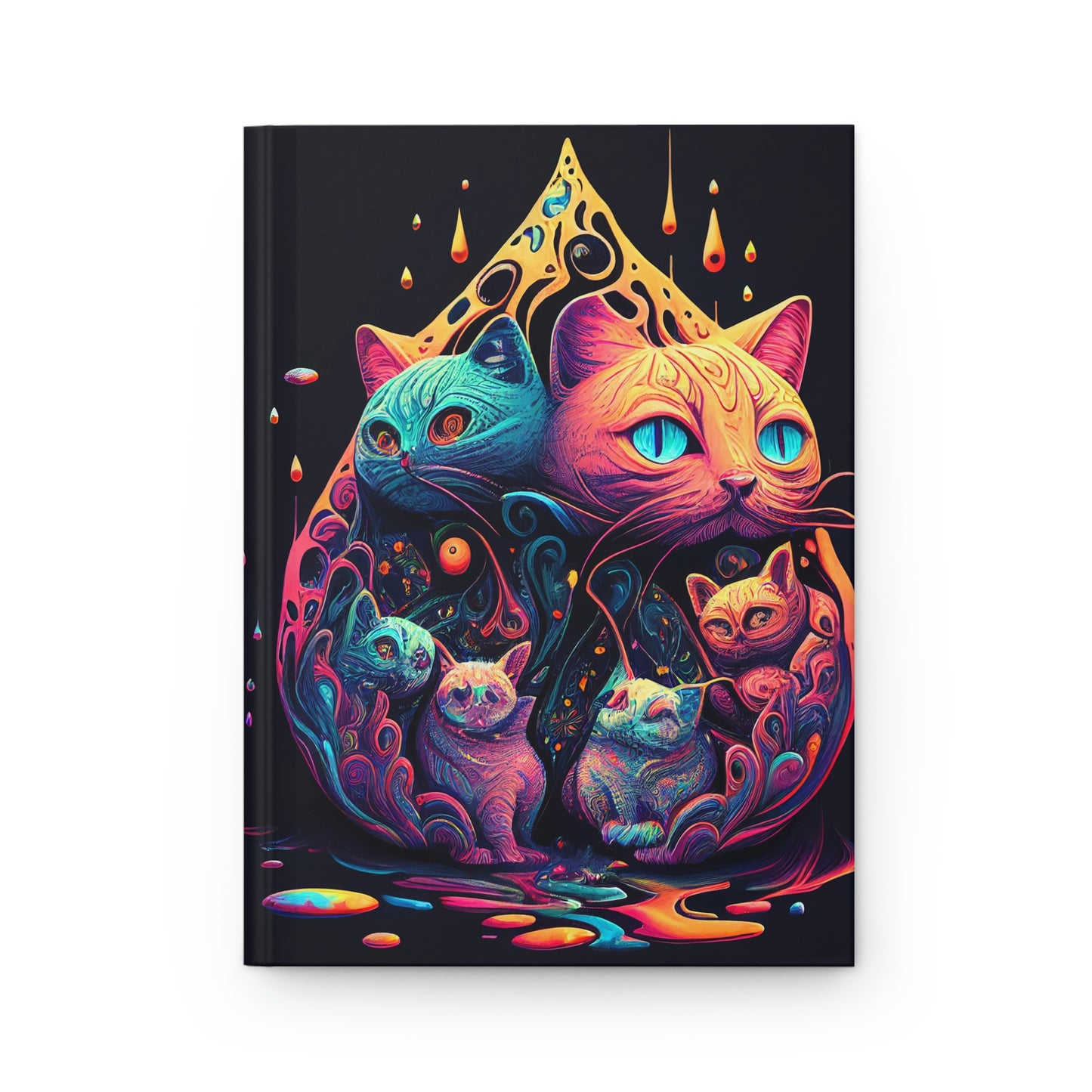 Psychedelic Cats Hardcover Journal