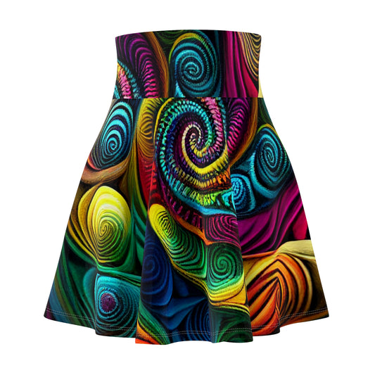 Psychedelic Swirl Women's Skater Skirt